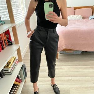 Aritzia faux leather cigarette trouser size 0